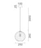CLA ESPIRAL: Interior Wine Glass Shade Wavy Finish Round Pendant Lights