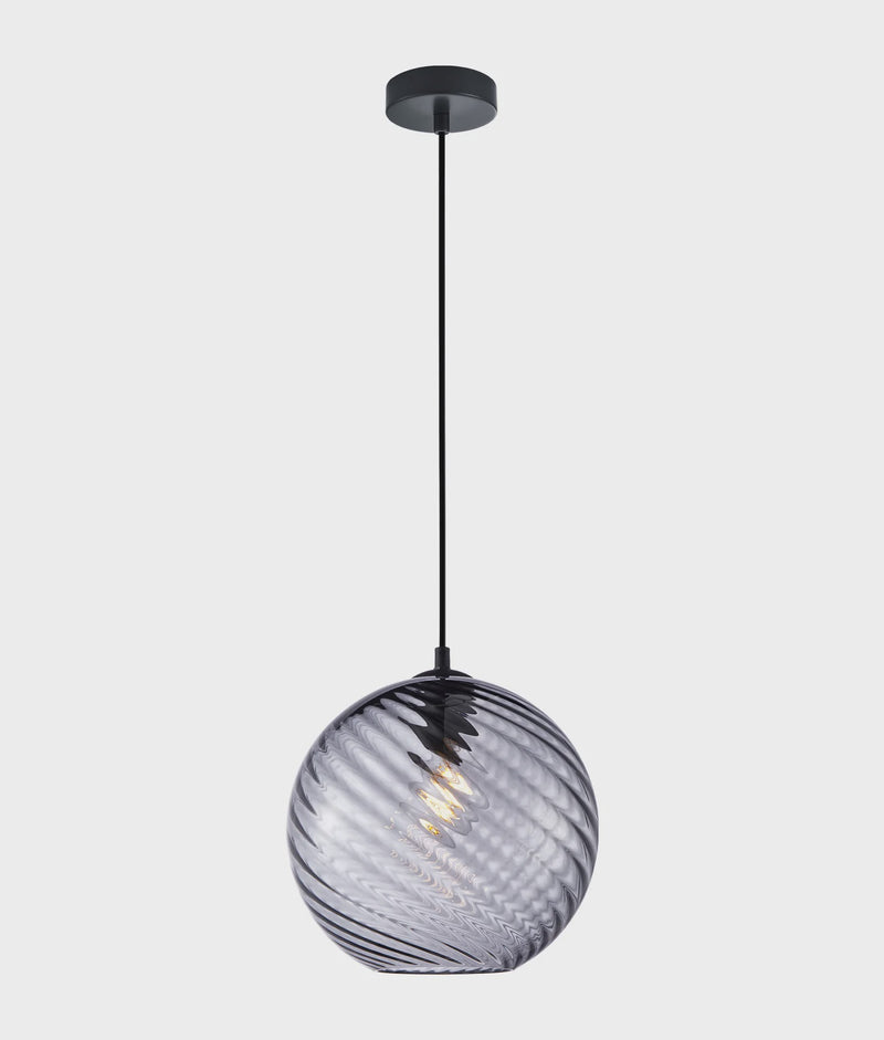 CLA ESPIRAL: Interior Wine Glass Shade Wavy Finish Round Pendant Lights