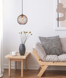 CLA ESPIRAL: Interior Wine Glass Shade Wavy Finish Round Pendant Lights