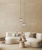 CLA ESPIRAL: Interior Wine Glass Shade Wavy Finish Round Pendant Lights