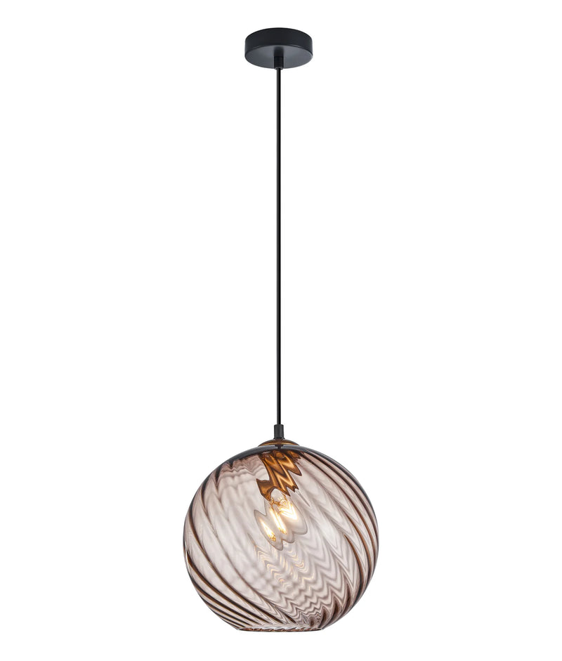CLA ESPIRAL: Interior Wine Glass Shade Wavy Finish Round Pendant Lights