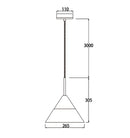 CLA FINN: Scandinavian Blonde Wood & Opal Glass Wide Cone Pendant Light