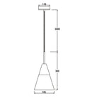 CLA FINN: Scandinavian Blonde Wood & Opal Glass Medium Cone Pendant Light