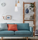 CLA FINN: Scandinavian Blonde Wood & Opal Glass Long Cone Pendant Light