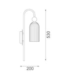 CLA FLAUTA: Interior Round Top Cylinder Ribbed Wall Lights