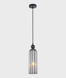 CLA FLAUTA: Interior Round Top Cylinder Ribbed Pendant Lights