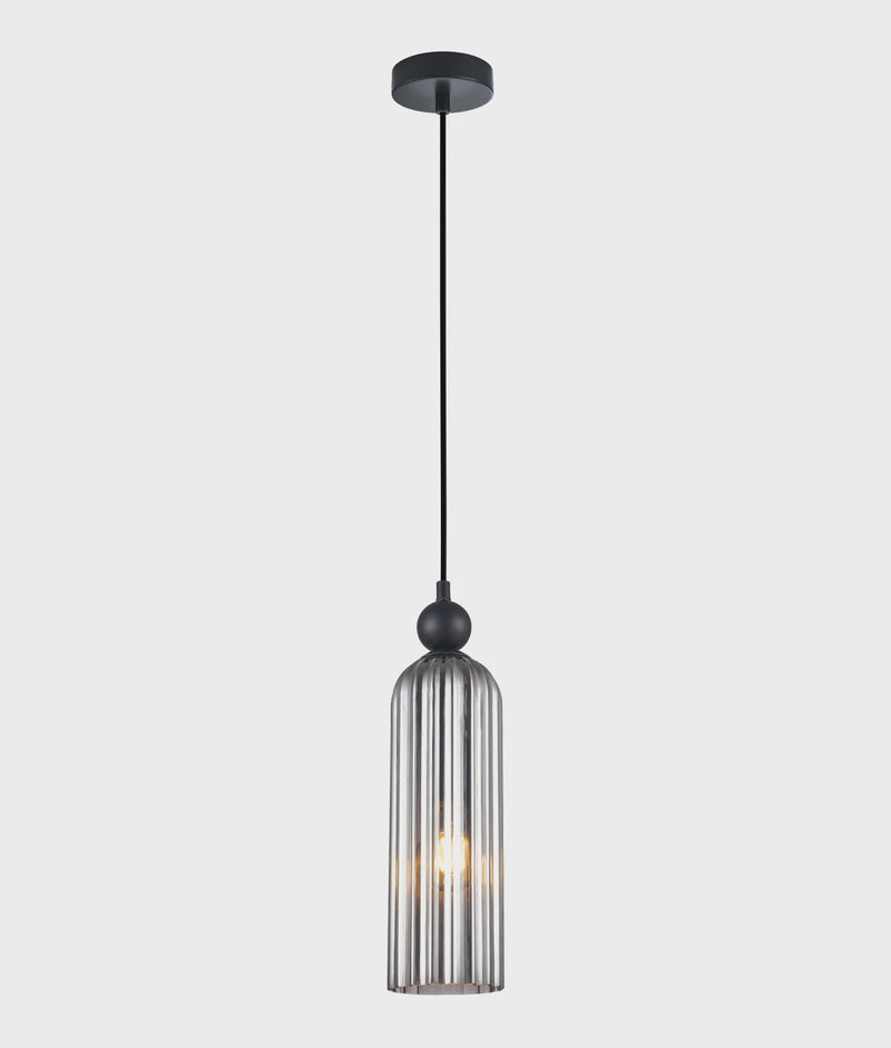CLA FLAUTA: Interior Round Top Cylinder Ribbed Pendant Lights