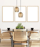 CLA FOSSETTA: Interior Wine Glass Shape Dimpled Pendant Lights