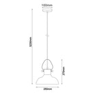 CLA FUMOSO: Retro Smokey Black Mirror Finish Glass Dome Shape Pendant Light