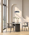 CLA GELATINA: Interior Dome Glass with Brass Highlight Pendant Lights