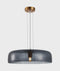 CLA GELATINA: Interior Dome Glass with Brass Highlight Pendant Lights