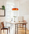 CLA GELATINA: Interior Dome Glass with Brass Highlight Pendant Lights