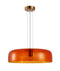 CLA GELATINA: Interior Dome Glass with Brass Highlight Pendant Lights