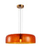 CLA GELATINA: Interior Dome Glass with Brass Highlight Pendant Lights