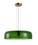 CLA GELATINA: Interior Dome Glass with Brass Highlight Pendant Lights
