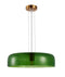 CLA GELATINA: Interior Dome Glass with Brass Highlight Pendant Lights