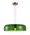 CLA GELATINA: Interior Dome Glass with Brass Highlight Pendant Lights