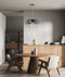 CLA GELATINA4,5,6: Interior Dome Glass with Brass Highlight Pendant Lights