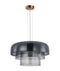 CLA GELATINA4,5,6: Interior Dome Glass with Brass Highlight Pendant Lights