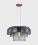 CLA GELATINA4,5,6: Interior Dome Glass with Brass Highlight Pendant Lights