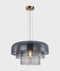 CLA GELATINA4,5,6: Interior Dome Glass with Brass Highlight Pendant Lights