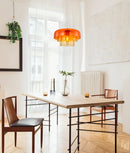CLA GELATINA4,5,6: Interior Dome Glass with Brass Highlight Pendant Lights