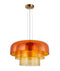 CLA GELATINA4,5,6: Interior Dome Glass with Brass Highlight Pendant Lights