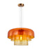 CLA GELATINA4,5,6: Interior Dome Glass with Brass Highlight Pendant Lights
