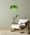 CLA GELATINA4,5,6: Interior Dome Glass with Brass Highlight Pendant Lights