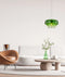CLA GELATINA4,5,6: Interior Dome Glass with Brass Highlight Pendant Lights
