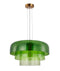 CLA GELATINA4,5,6: Interior Dome Glass with Brass Highlight Pendant Lights