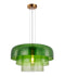 CLA GELATINA4,5,6: Interior Dome Glass with Brass Highlight Pendant Lights
