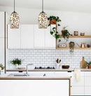 CLA GLAZE: Stone Mosaic Hand Blown Glass Pendant Lights