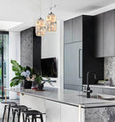 CLA GLAZE: Stone Mosaic Hand Blown Glass Pendant Lights