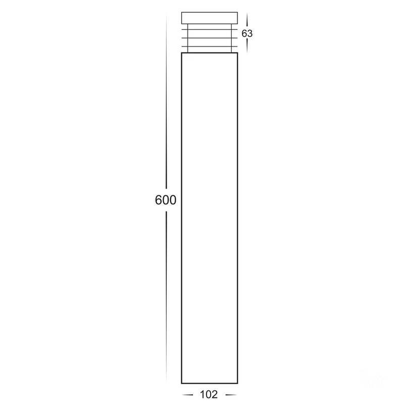 Havit Lighting Maxi 600 Black TRI Colour LED Bollard Lights (HV1606T-BLK)