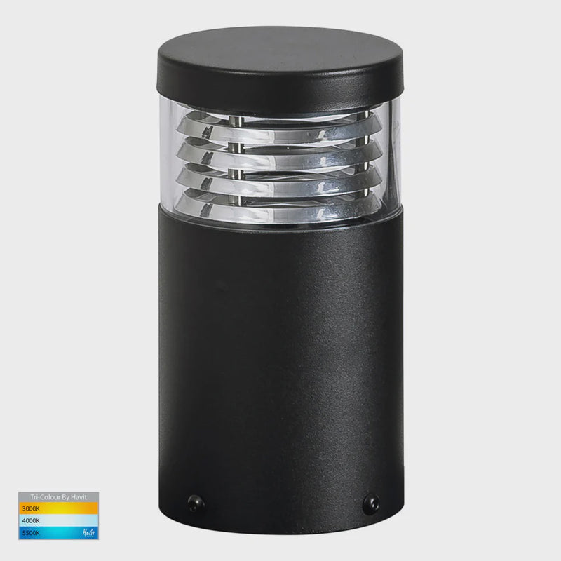 Havit Lighting Mini Black Louvred LED Bollard Light (HV1615T-BLK)