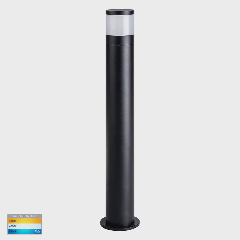 Havit Lighting Highlite Black LED Bollard Light (HV1622T-BLK)