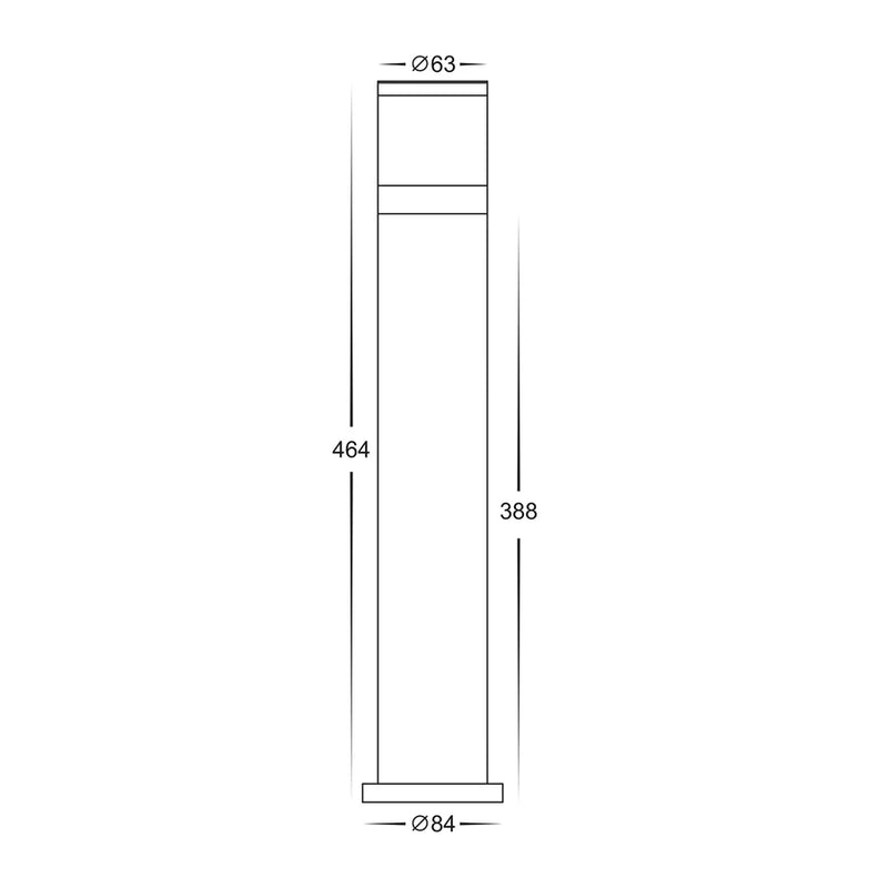 Havit Lighting Highlite Black LED Bollard Light (HV1622T-BLK)