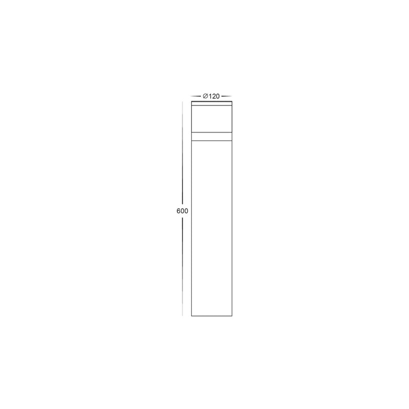 Havit Lighting Highlite Black LED Bollard Light (HV1625T-BLK)