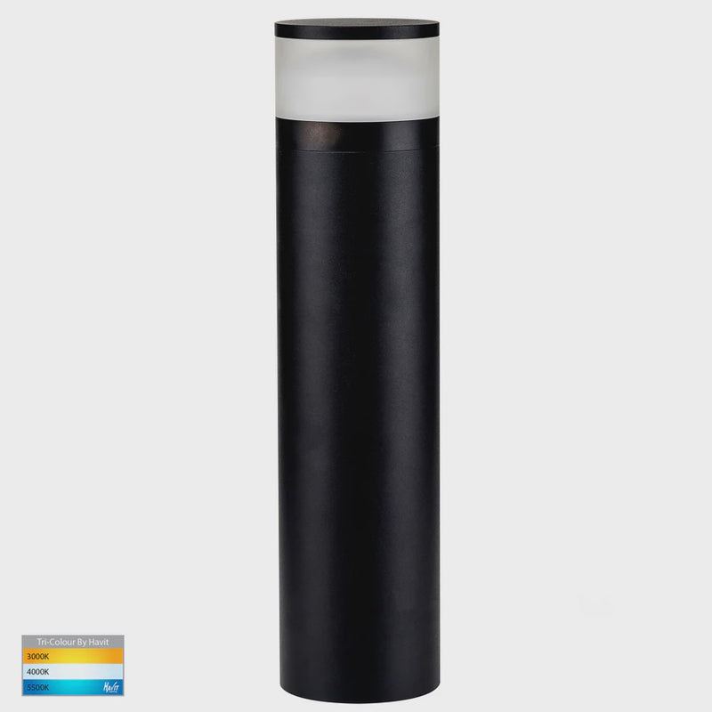 Havit Lighting Highlite Black LED Bollard Light (HV1625T-BLK)
