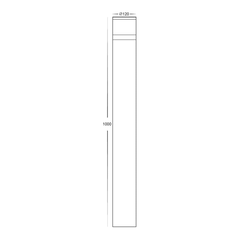 Havit Lighting Highlite Black LED Bollard Light (HV1626T-BLK)