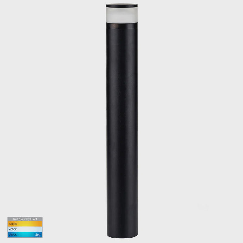 Havit Lighting Highlite Black LED Bollard Light (HV1626T-BLK)