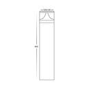 Havit Lighting Divad 600mm Black Square LED Bollard Light (HV1628T-BLK-SQ)