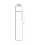 Havit Lighting Fedor Square Aluminium Black Tri Colour LED Bollard Light (HV1631T-BLK-240V-SQ | HV1631T-BLK-24V-SQ)