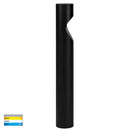 Havit Lighting Fedor Round Aluminium Black Tri Colour LED Bollard Light (HV1631T-BLK-240V-RND | HV1631T-BLK-24V-RND)