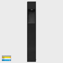 Havit Lighting Fedor Square Aluminium Black Tri Colour LED Bollard Light (HV1631T-BLK-240V-SQ | HV1631T-BLK-24V-SQ)