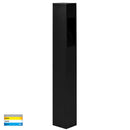 Havit Lighting Fedor Square Aluminium Black Tri Colour LED Bollard Light (HV1631T-BLK-240V-SQ | HV1631T-BLK-24V-SQ)