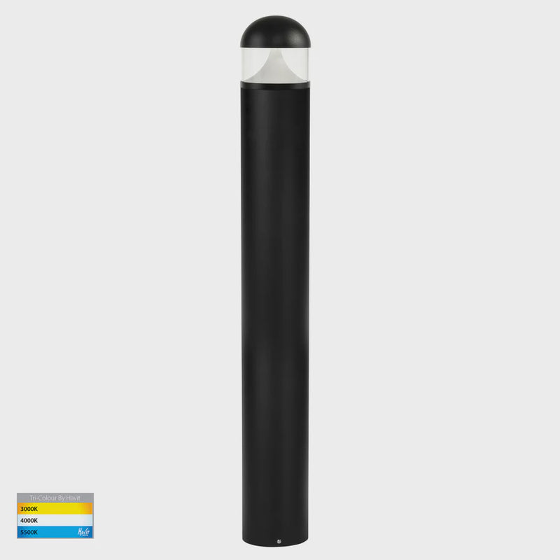 Havit Lighting Divad 1050mm Black LED Bollard Light (HV1633T-BLK-RND)