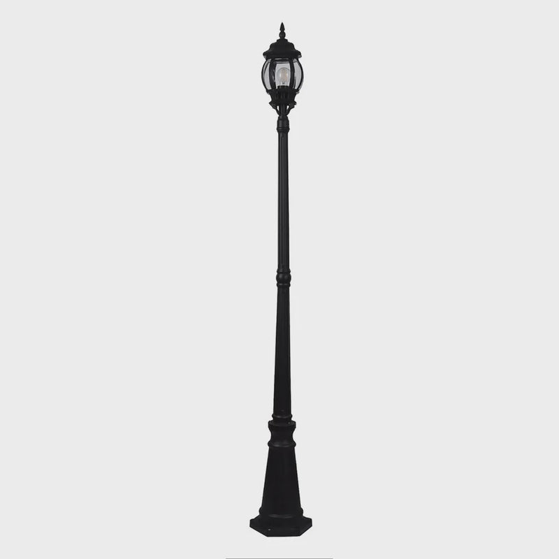 Havit Lighting Trener Aluminium Black Coach Single Post Light (HV1671W-BLK)