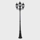 Havit Lighting Trener Aluminium Black Coach 3 Light Post Light (HV1673W-BLK)